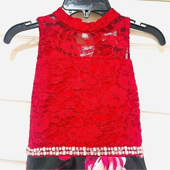 💖 NWT Girl’s Speechless Velvet Bodice Floral Dress – Size 8 - Picture 6 of 13